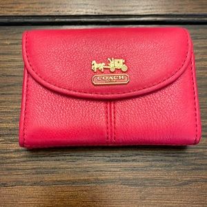 Coach leather mini wallet